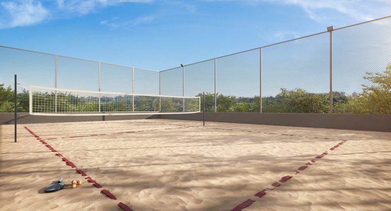 Perspectiva ilustrada: Quadra de beach tennis do VERDANT Parque Resort