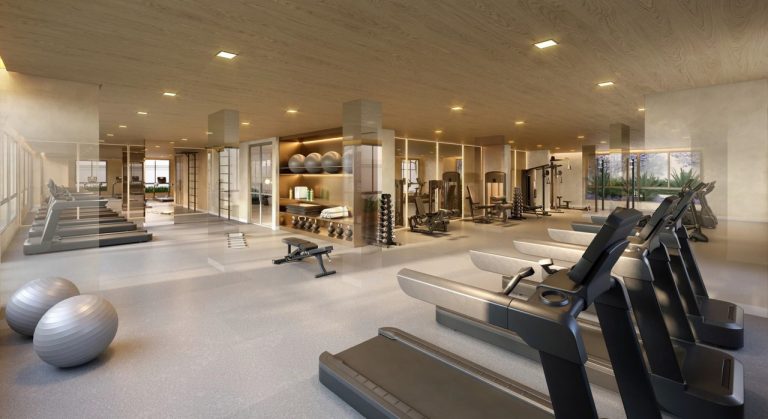 Perspectiva ilustrada: Fitness do VERDANT Parque Resort