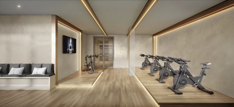 Perspectiva ilustrada: Sala de spinning do VERDANT Parque Resort