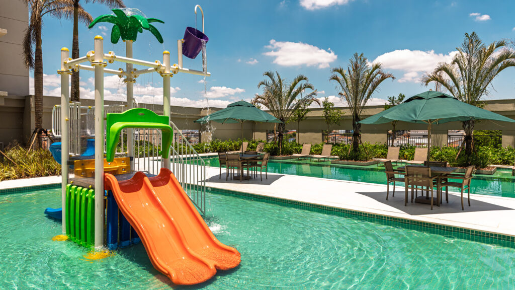 Piscina infantil do VERDANT Parque Resort, foto do empreendimento concluído